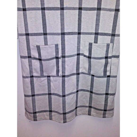 PRIMARK Beige Checkered dress Career Shift US 4 UK 8 English-style Pockets EUC - Picture 4 of 9